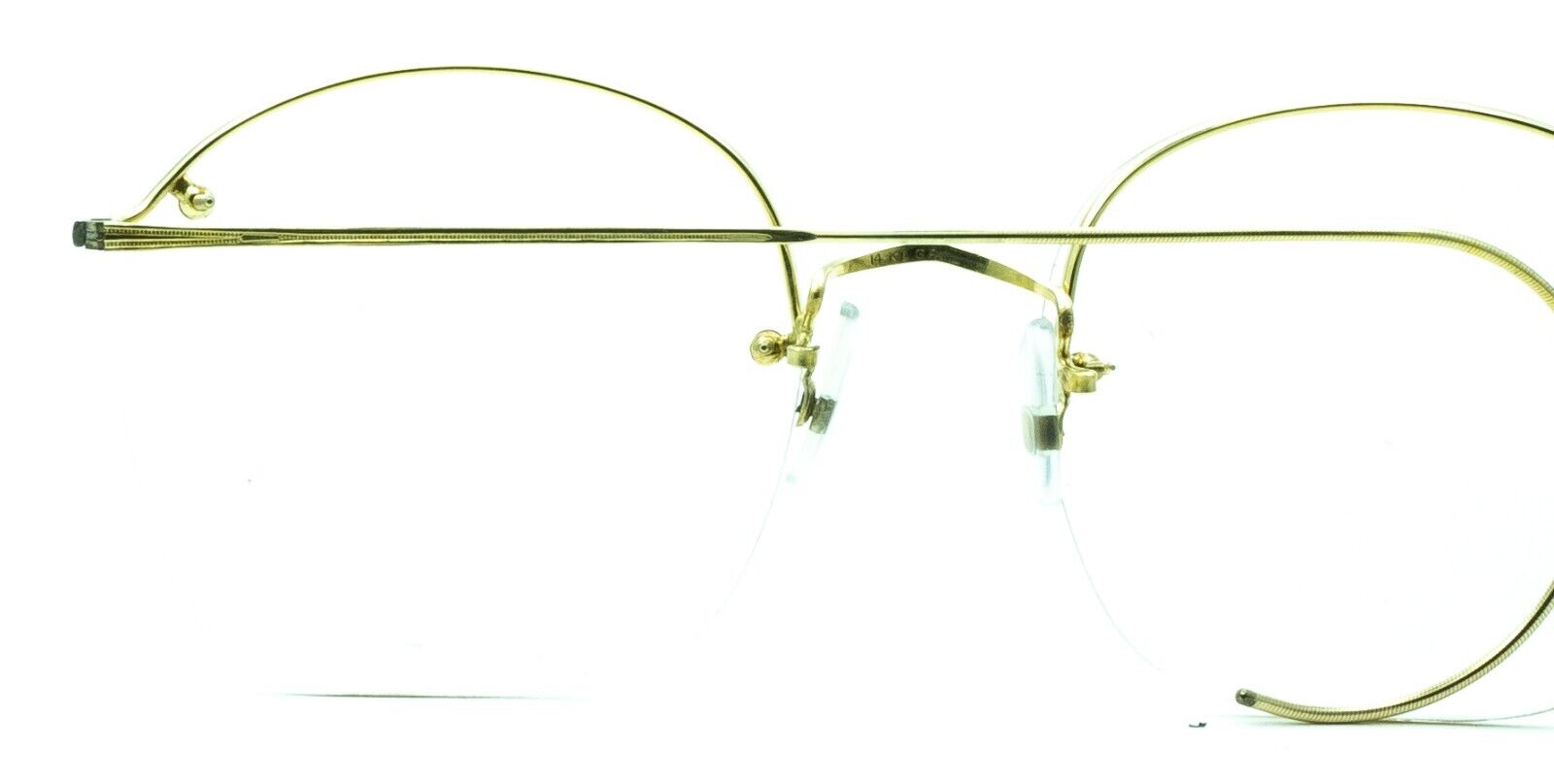 ALGHA (SAVILE ROW) Rimway Gold 54x18mm Eyewear FRAMES RX Optical Eyeglasses -New