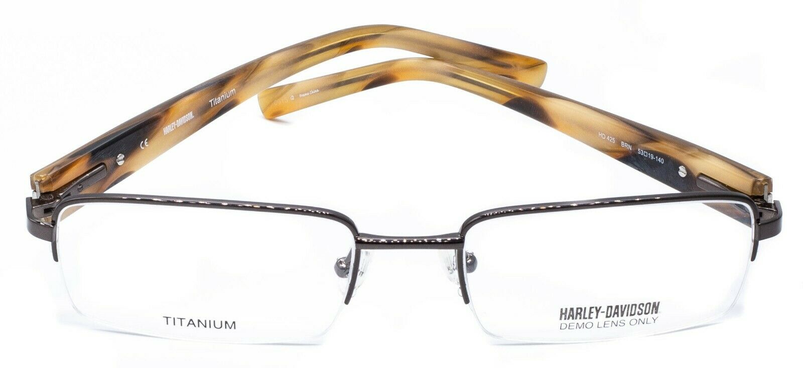 HARLEY-DAVIDSON HD 425 BRN 53mm Eyewear FRAMES RX Optical Eyeglasses Glasses New