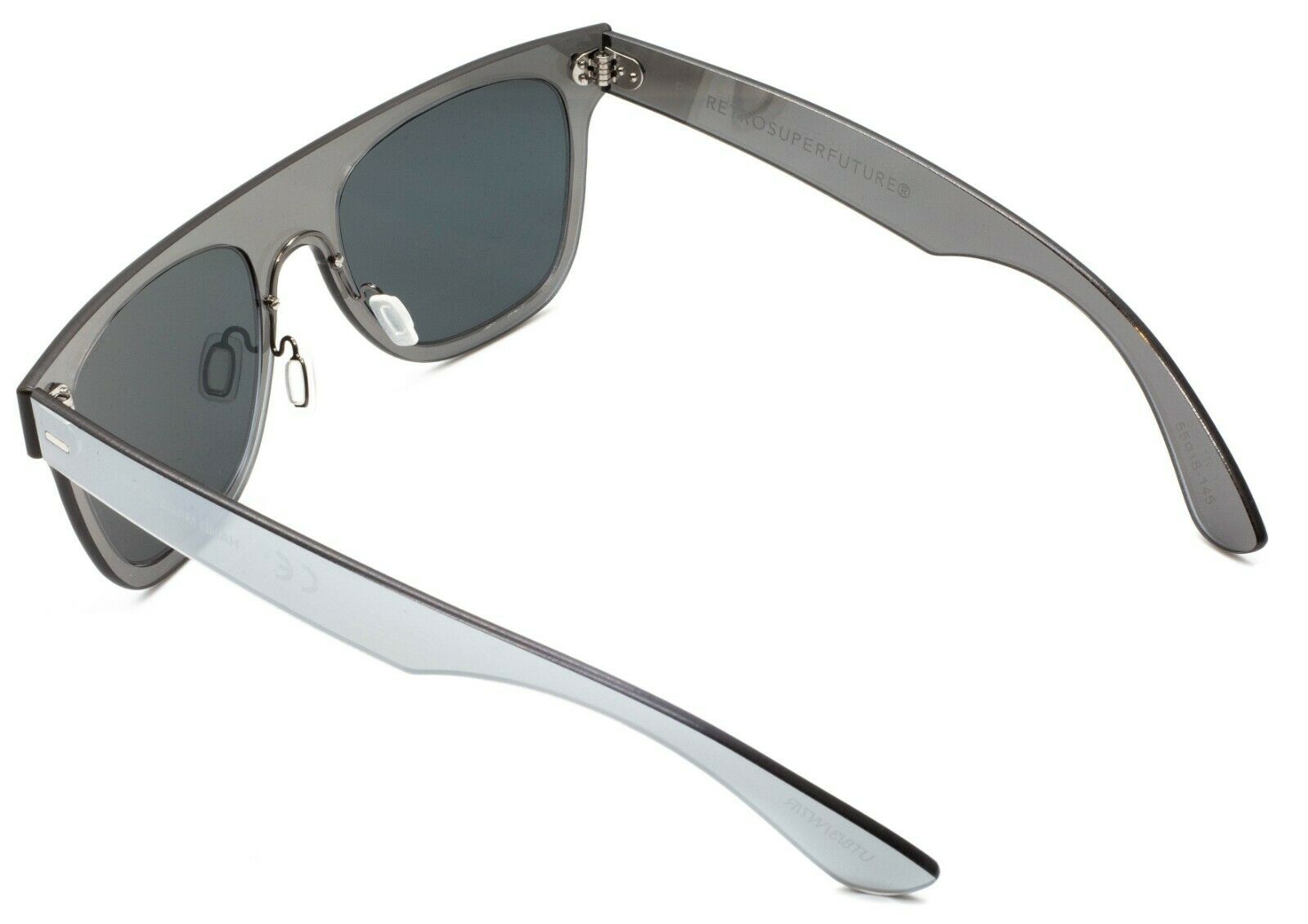 RETROSUPERFUTURE DUO L. FLAT TOP GOLD SILVER UT8 55mm Sunglasses Eyewear Frames
