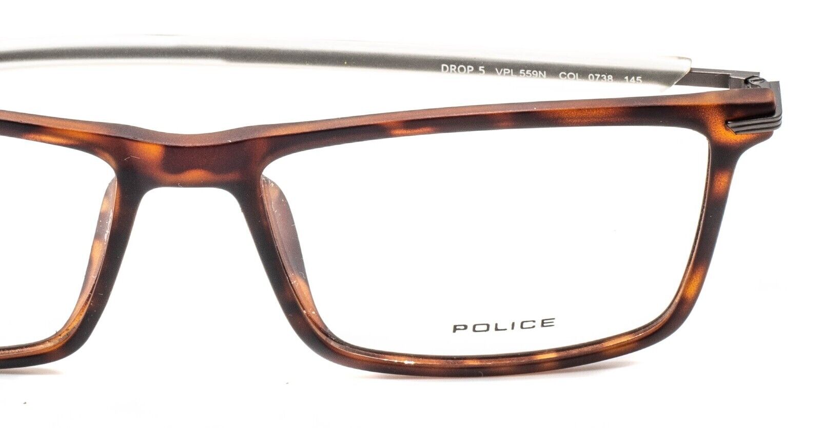 POLICE DROP 5 VPL 559N COL. 0738 Eyewear FRAMES Glasses RX Optical Eyeglasses