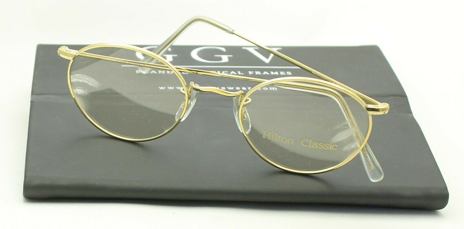 Hilton Classic 5 1038 Gold Oval 47x20mm FRAMES RX Optical Glasses Eyewear - New