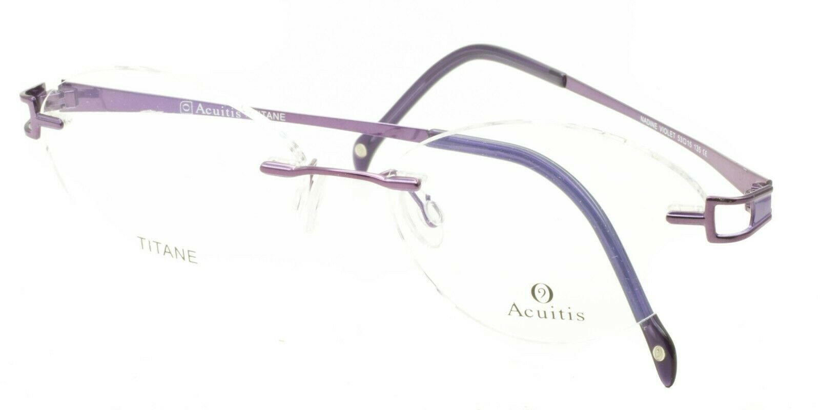 ACUITIS NADINE VIOLET Titane 53mm Glasses RX Optical Eyeglasses Eyewear - New