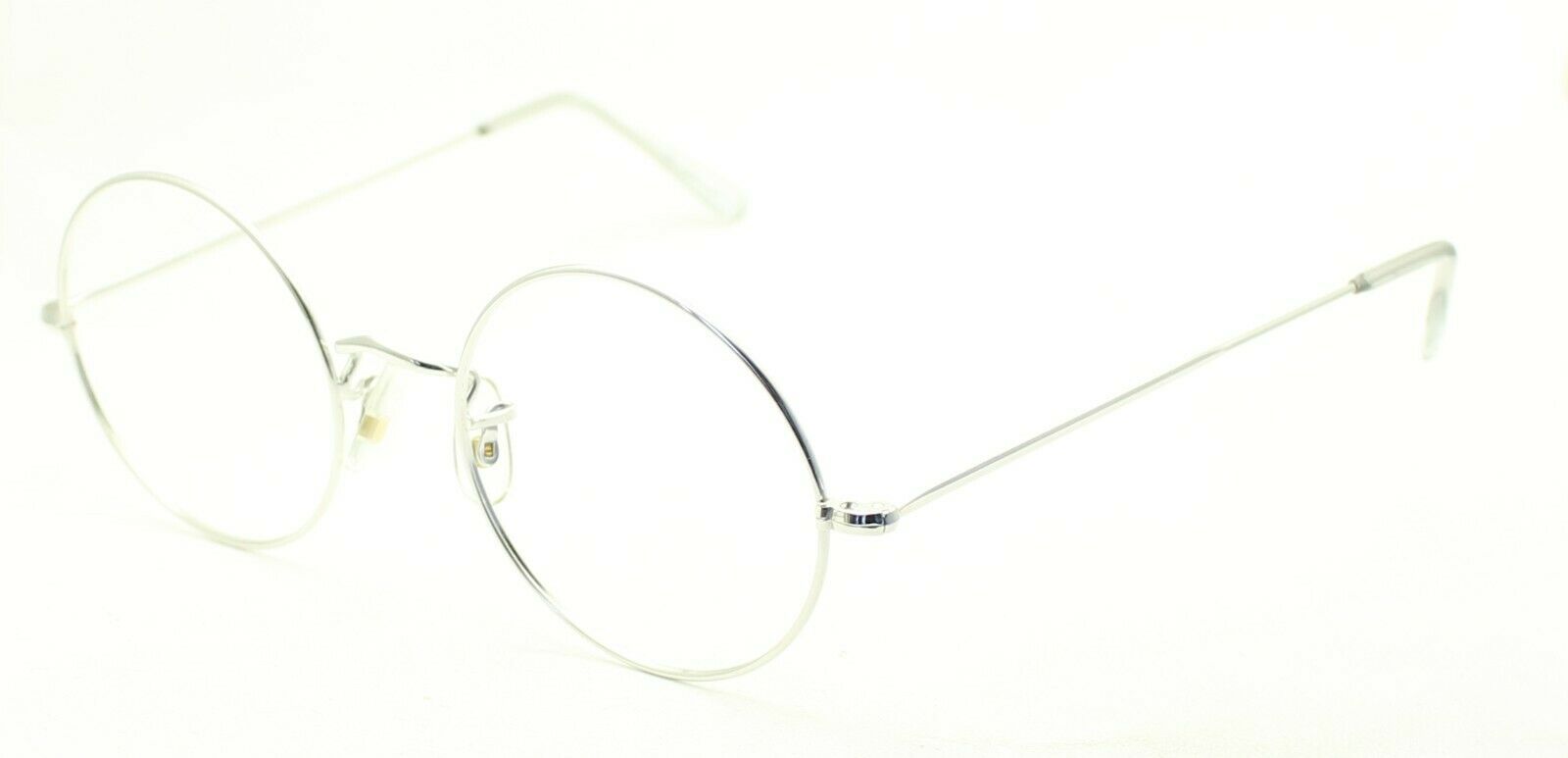 SAVILE ROW ENGLAND Round Rhodium 49x20mm Eyewear FRAMES RX Optical Glasses -NOS