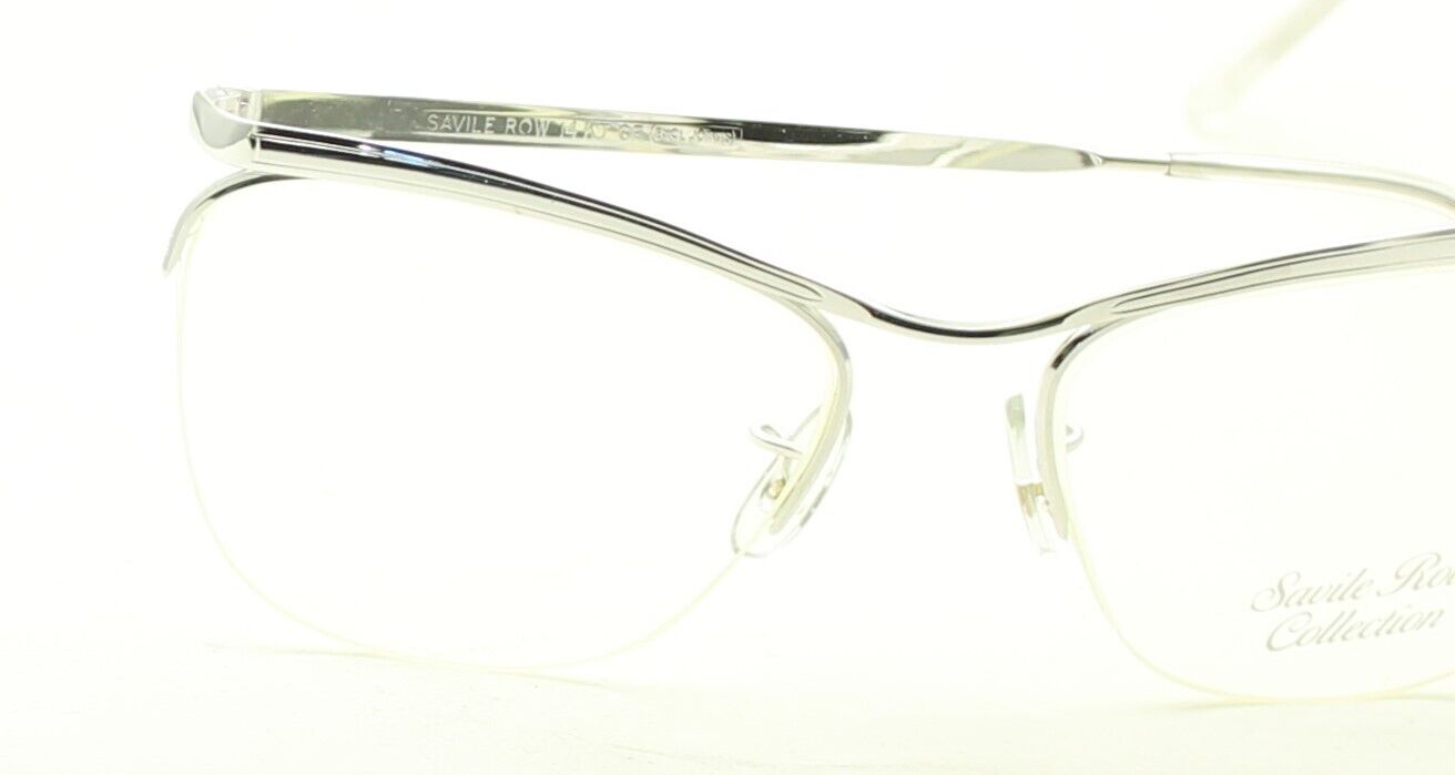 SAVILE ROW Dominor Supra Rhodium 52x20mm FRAMES RX Optical Glasses Eyewear - NOS