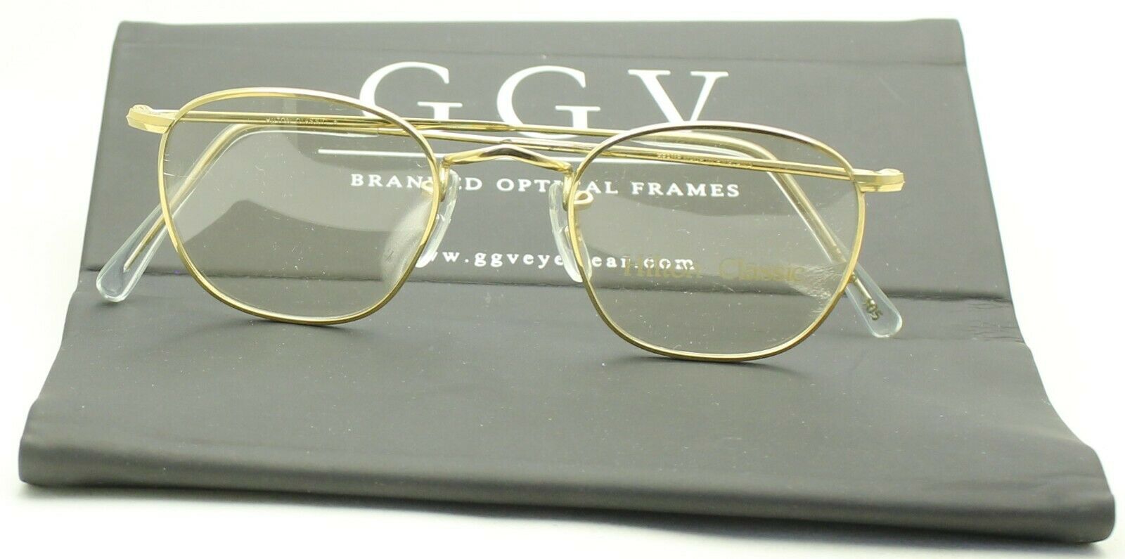 Hilton Classic 3 (SAVILE ROW) Quadra Gold 1036 44x20mm FRAMES RX Optical - NOS