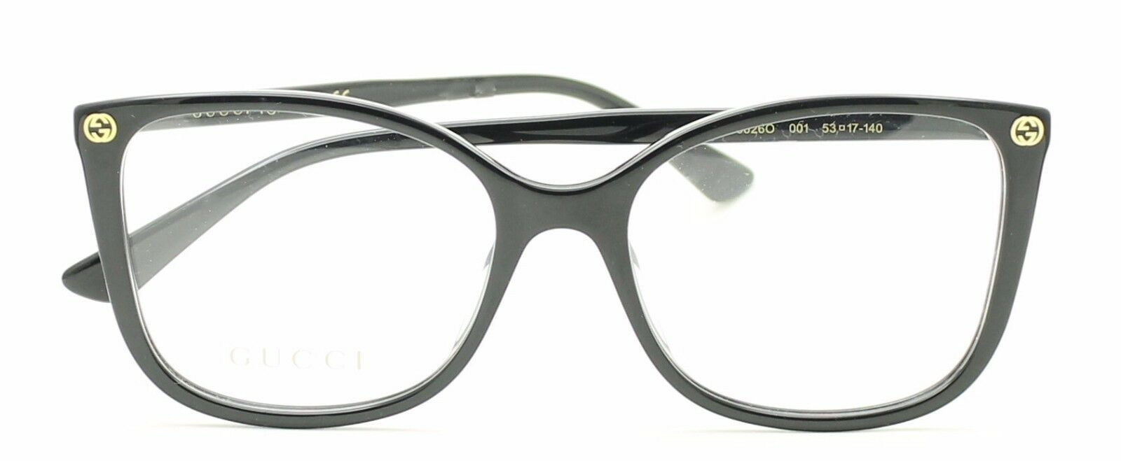 GUCCI GG 0026O 001 Eyewear FRAMES NEW Glasses RX Optical Eyeglasses ITALY - BNIB