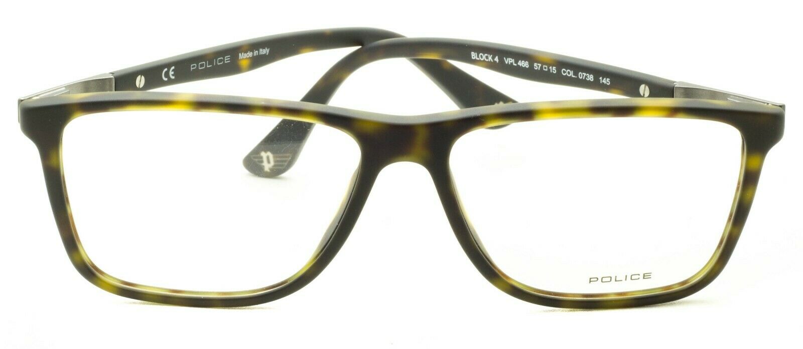 POLICE VPL 466 COL.0738 BLOCK 4 57mm Eyewear FRAMES Glasses RX Optical New Italy