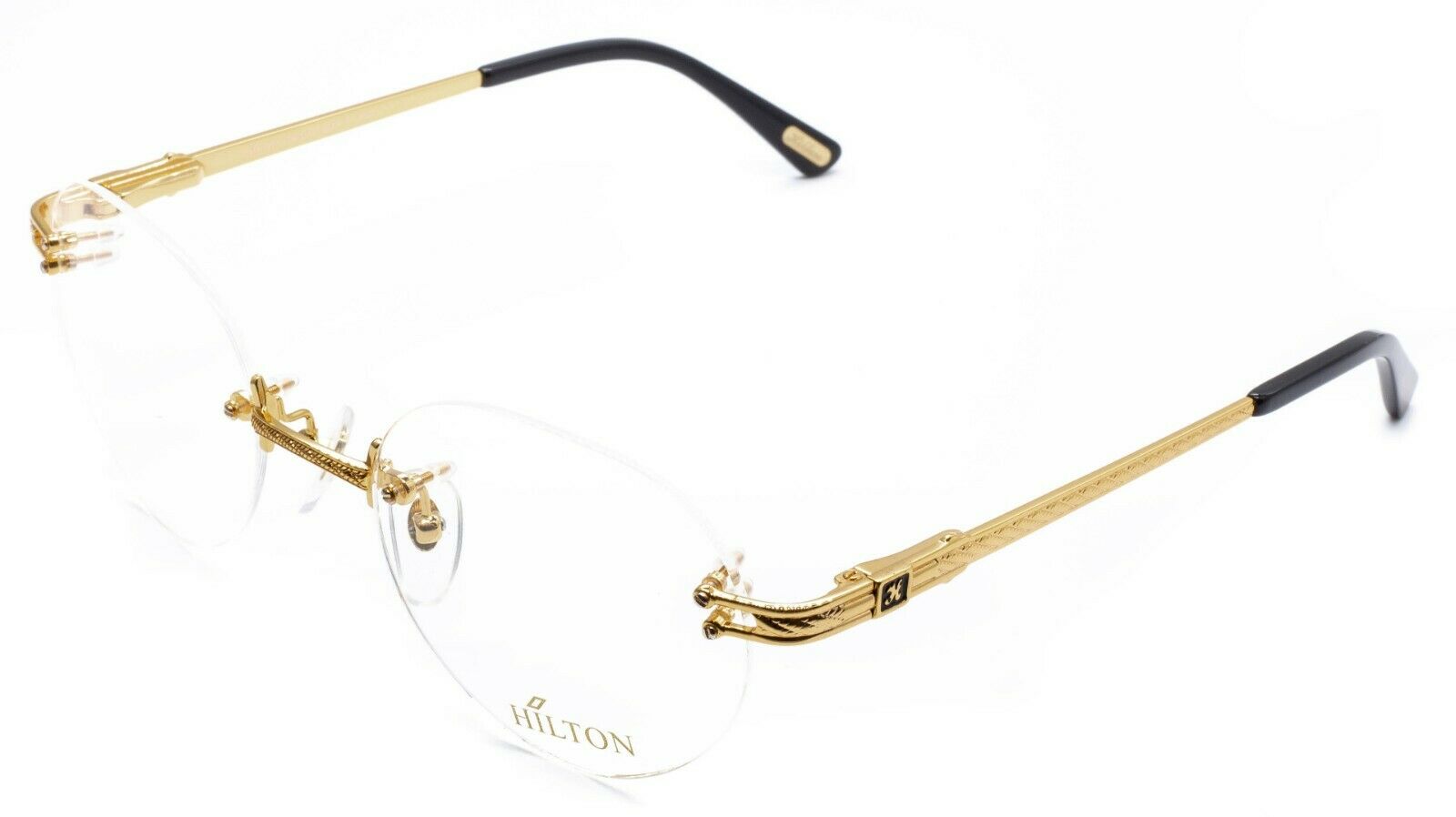 Hilton Eyewear Vintage Monaco 304R 2 24KT 52x19mm FRAMES RX Optical - New NOS