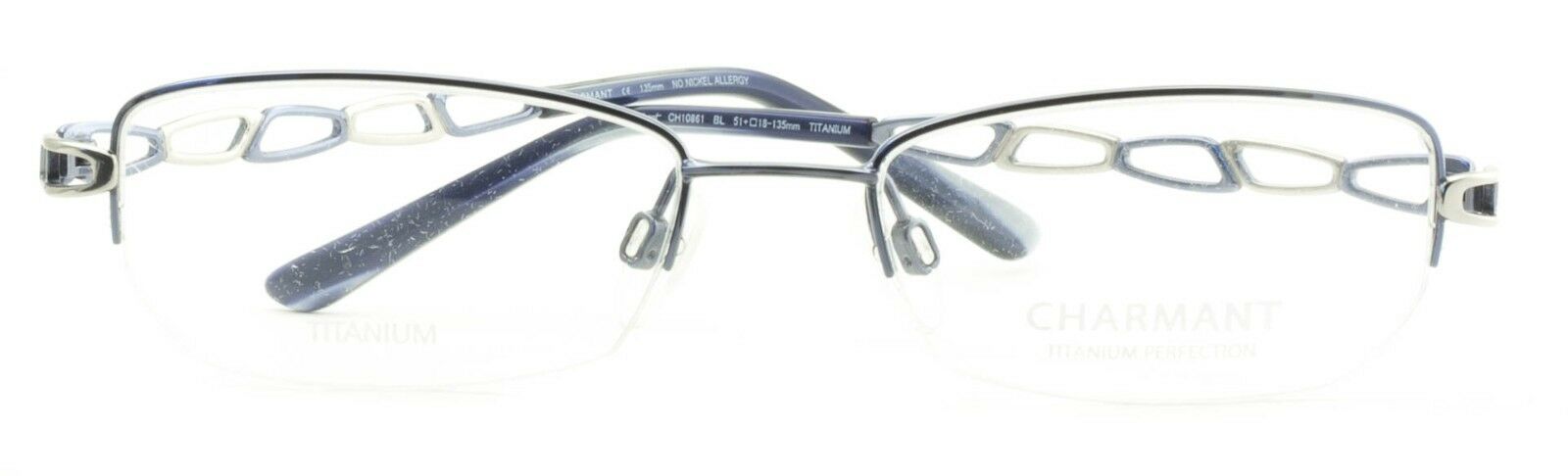 CHARMANT CH10861 BL Titanium Eyewear FRAMES RX Optical Eyeglasses Glasses - New