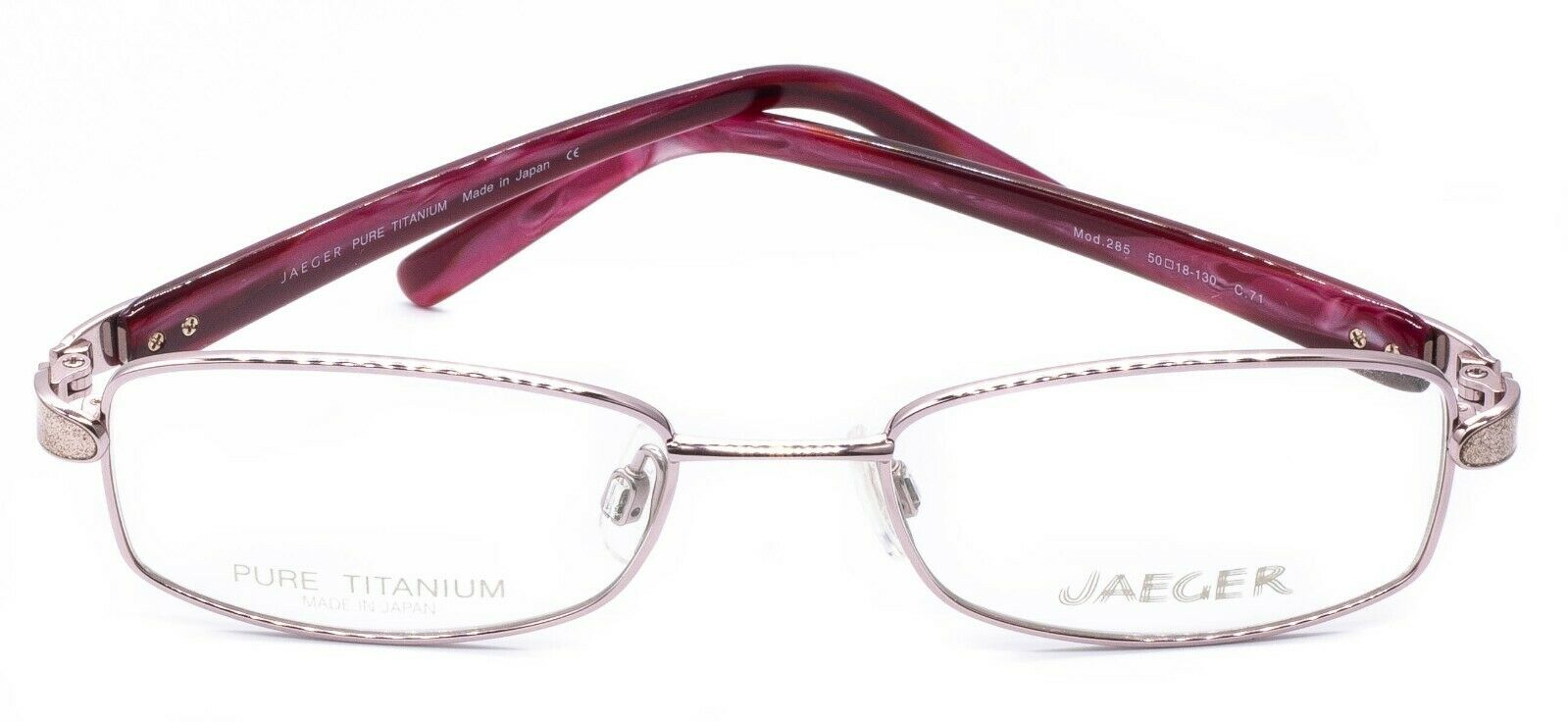 JAEGER Mod. 285 C.71 50mm Eyewear FRAMES RX Optical Glasses Eyeglasses New Japan