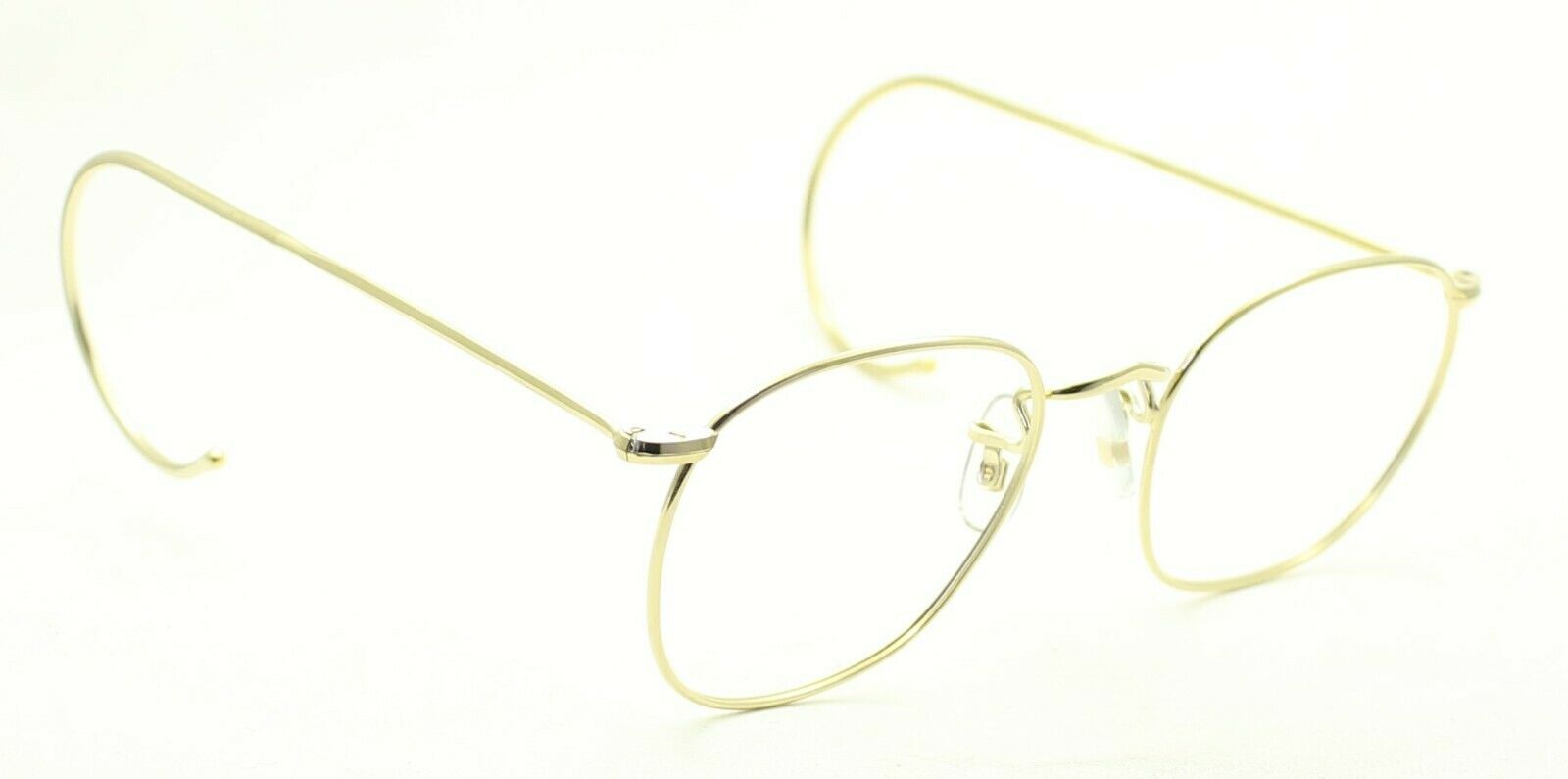 SAVILE ROW ENGLAND Gold 48x18mm PANTO Quadra RX Optical Eyeglasses Frames - NOS