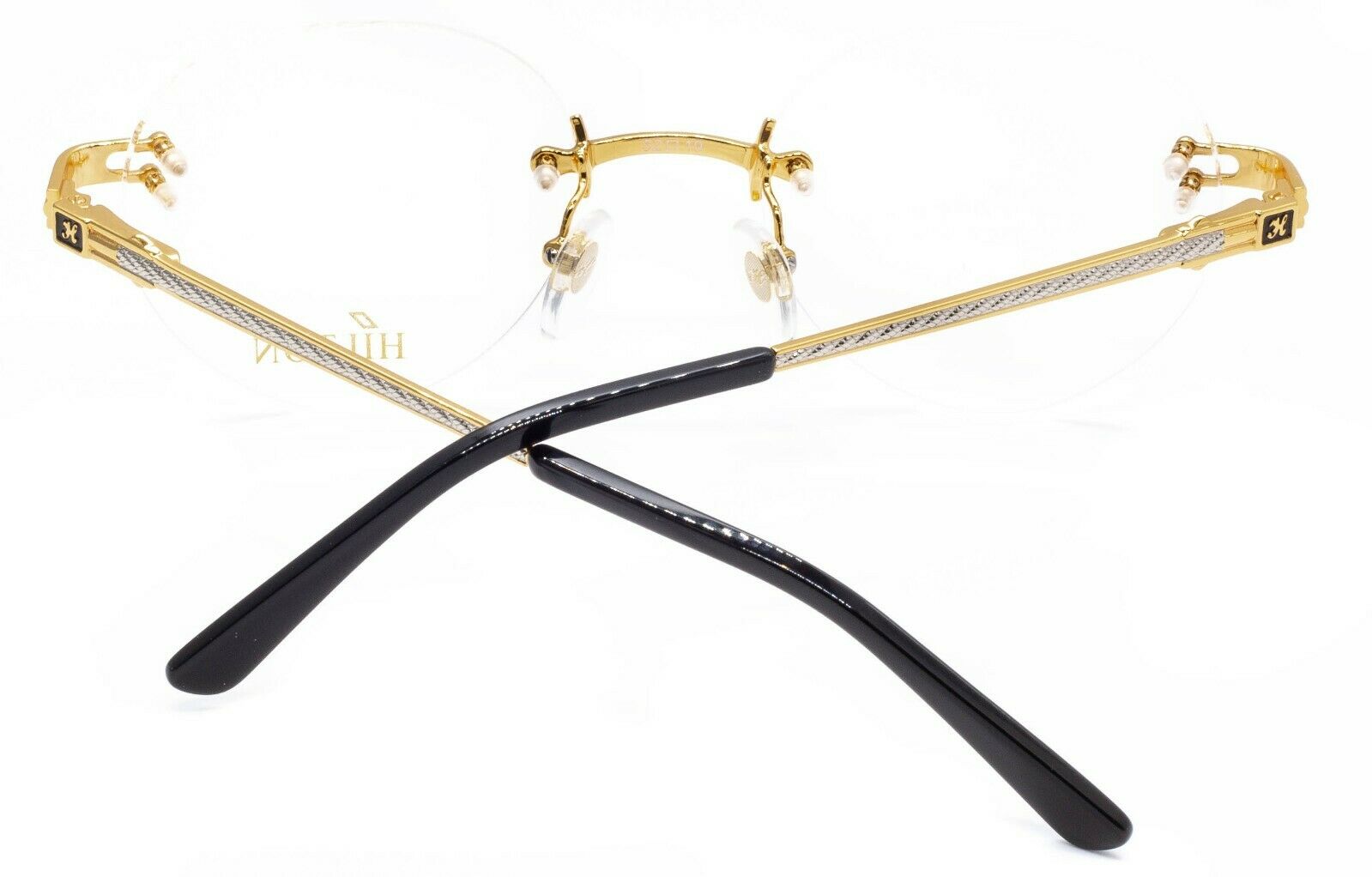 Hilton Eyewear Vintage Monaco 304R 1 24KT 52x19mm Gold FRAMES RX Optical - NOS