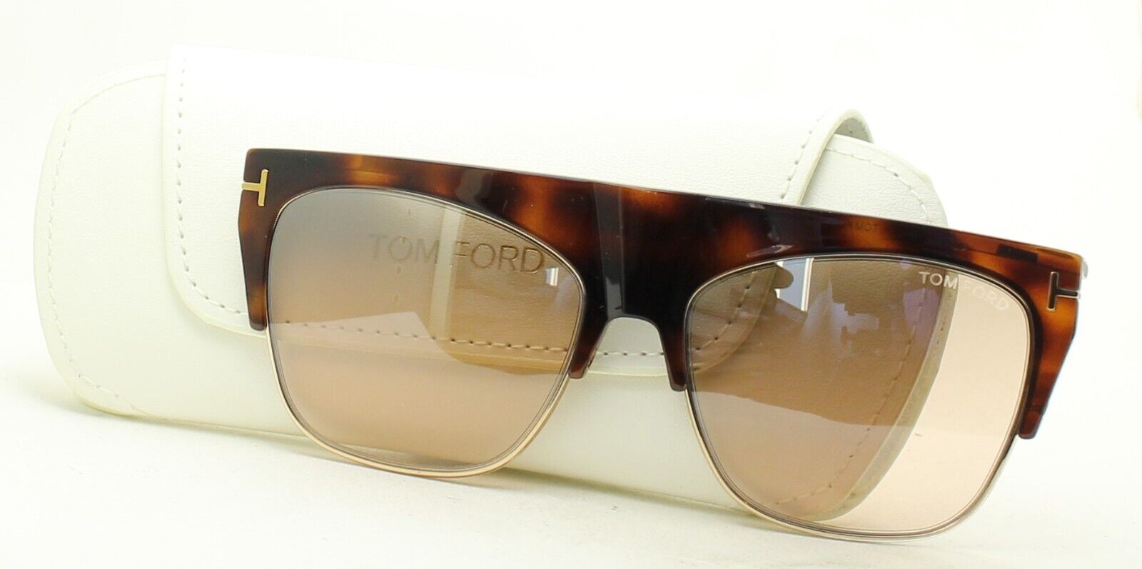 TOM FORD TF 5690-B 001 55mm Glasses Eyewear with Clip On Sunglasses BNIB - Italy