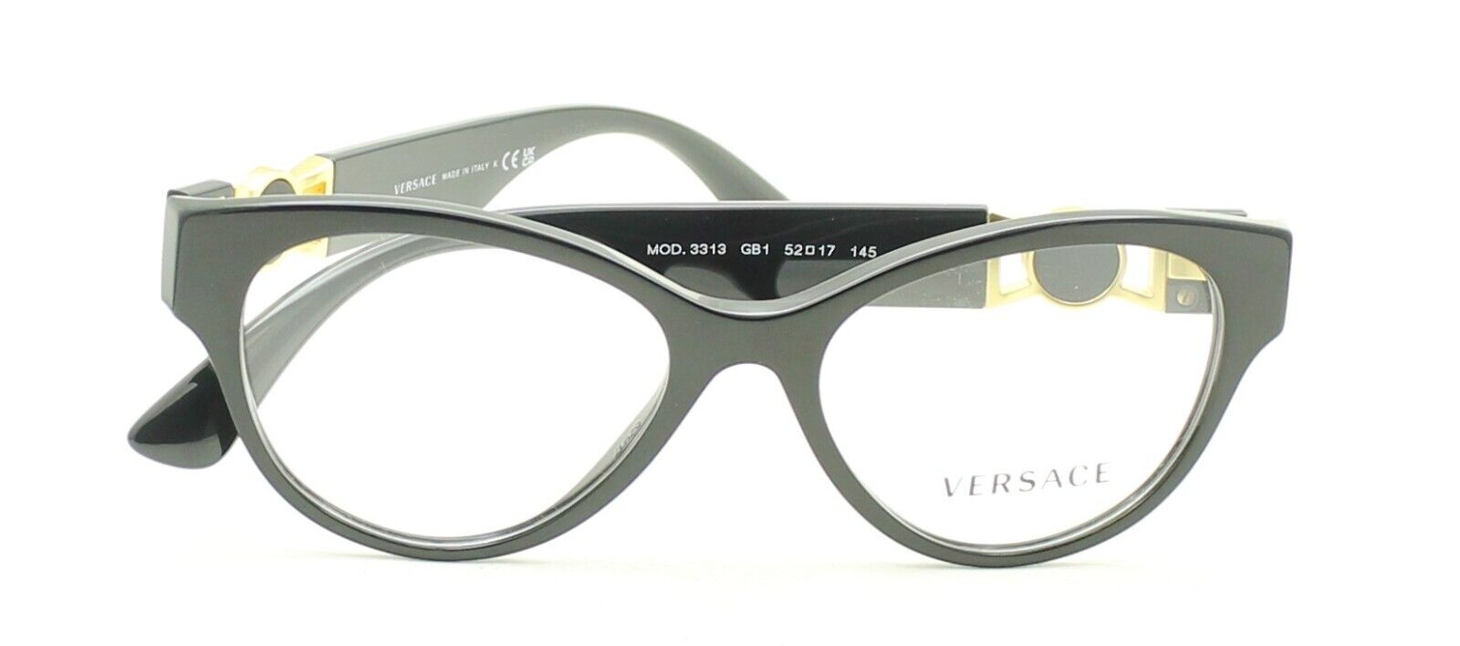 VERSACE 3313 GB1 52mm Eyewear FRAMES NEW Glasses RX Optical Eyeglasses New Italy