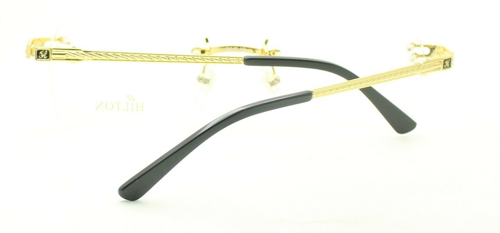 Hilton Eyewear Vintage Monaco 305R 2 24KT 56x19mm FRAMES RX Optical Glasses NOS