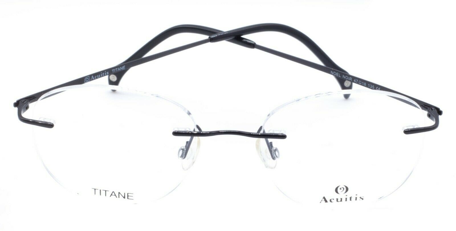 ACUITIS Titane NOEL NOIR 47mm Glasses RX Optical Eyeglasses Eyewear Frames - New