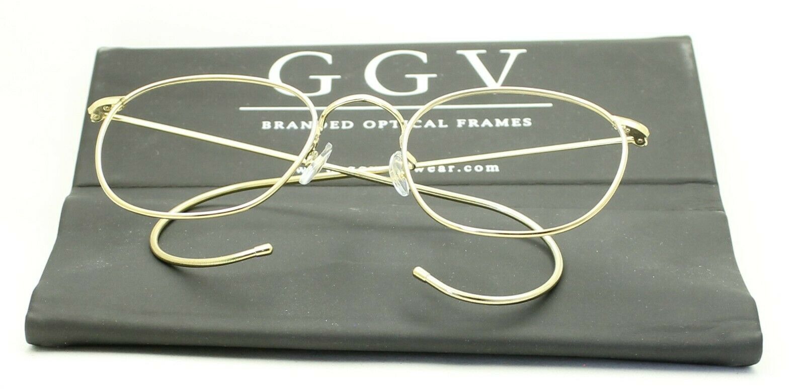 SAVILE ROW ENGLAND Gold 48x18mm PANTO Quadra RX Optical Eyeglasses Frames - NOS