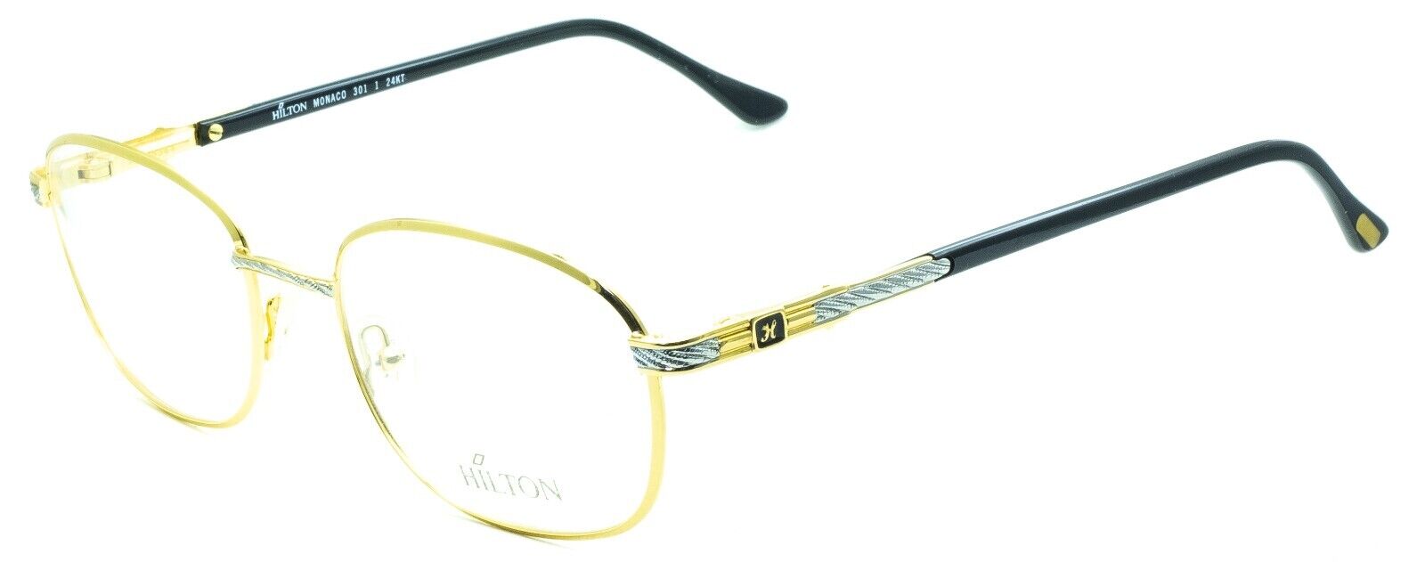 Hilton Eyewear Vintage Monaco 301 1 24KT 54x20mm FRAMES RX Optical - New Italy