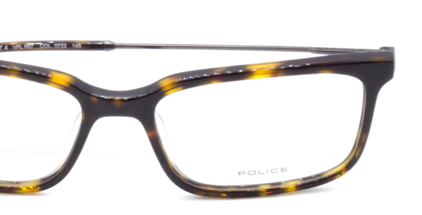 POLICE CLINT 4 VPL 687 COL.0722 52mm Eyewear FRAMES RX Optical Eyeglasses - New