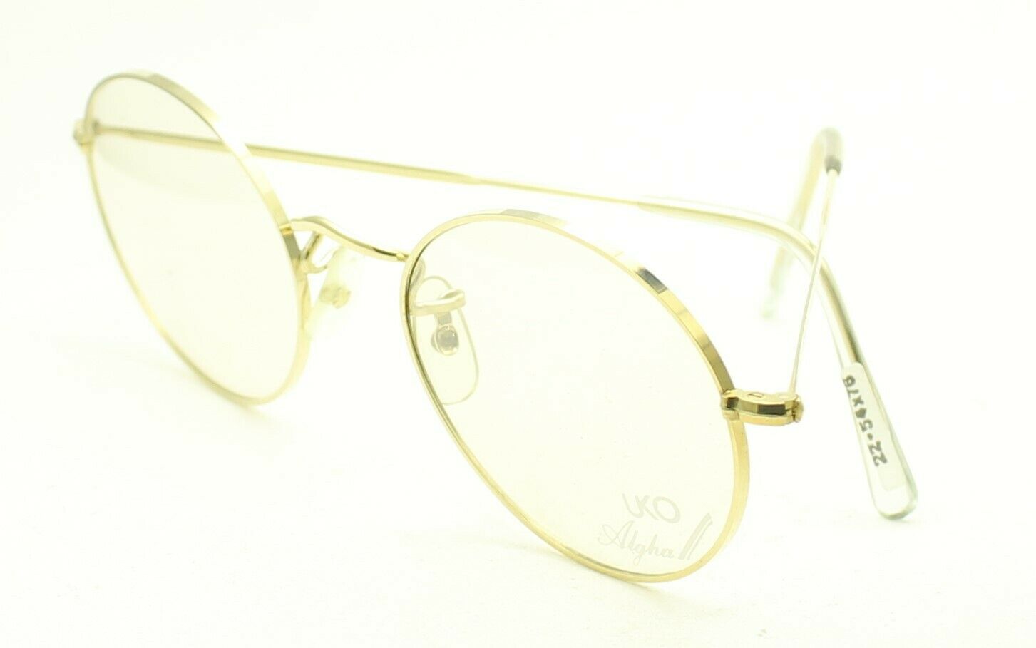 ALGHA London Line (SAVILE ROW) Gold Oval 54x22mm FRAMES RX Optical Glasses - NOS