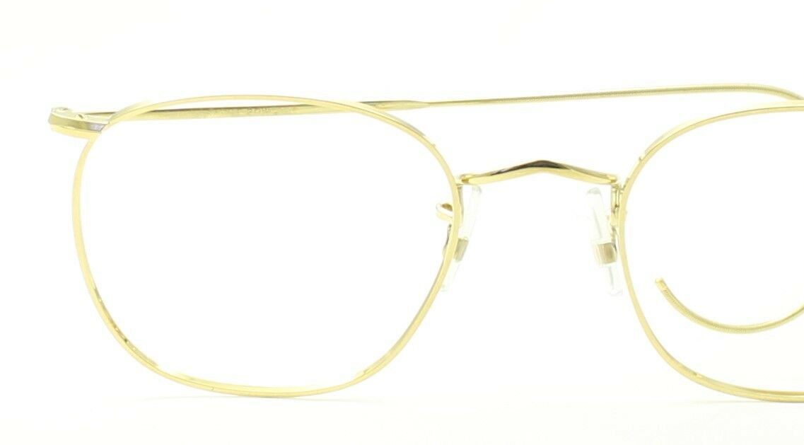 SAVILE ROW ENGLAND Gold 49x20x105mm PANTO Quadra RX Optical Eyeglasses Frames