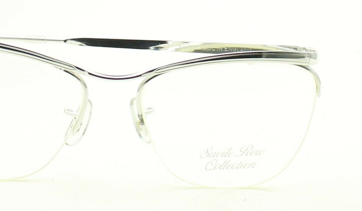 ALGHA (SAVILE ROW) Dominor Supra Rhodium 52x20mm FRAMES RX Optical Glasses - NOS