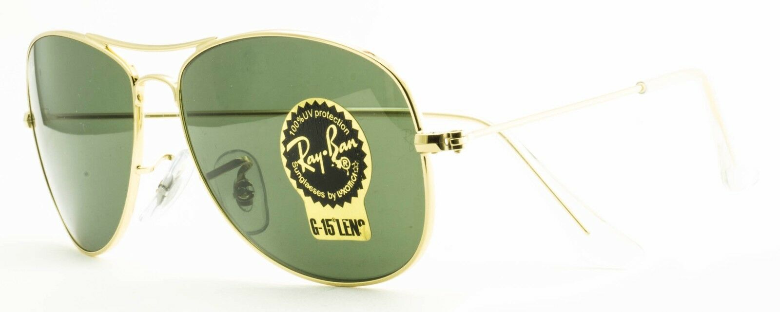 RAY BAN RB 3362 COCKPIT 001 3N Aviator Large Metal Sunglasses Shades New - Italy