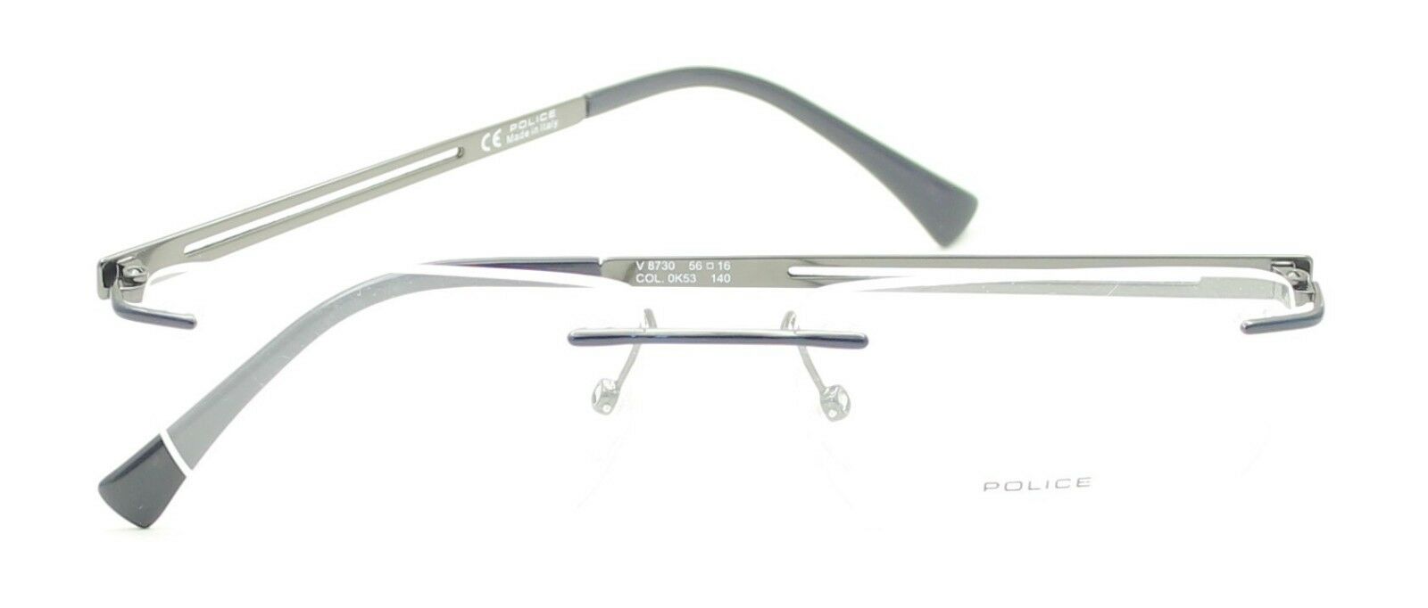 POLICE V 8730 Col. 0K53 56mm Eyewear FRAMES RX Optical Eyeglasses Glasses - New