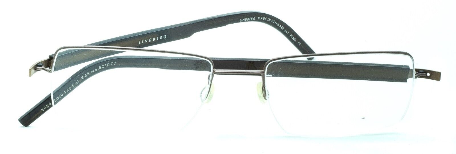 LINDBERG 3024 K48 Half Rim RX Optical TITANIUM Eyewear FRAMES Glasses - Denmark