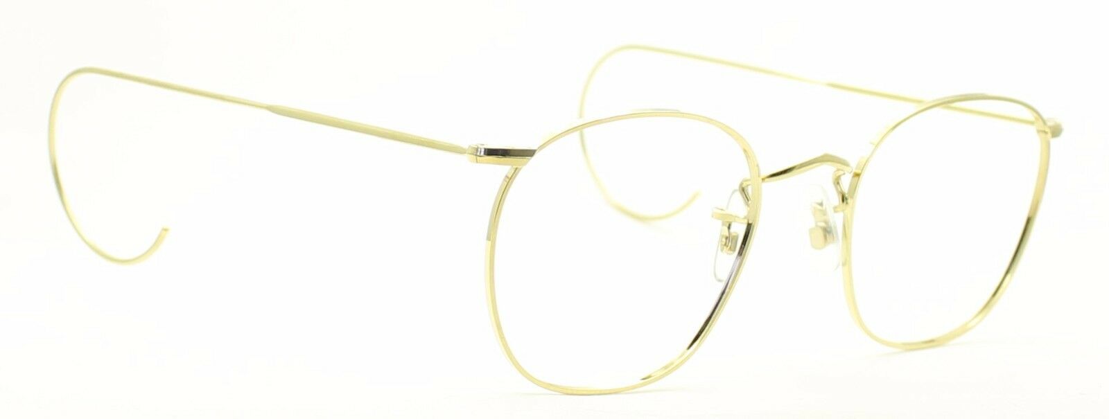 SAVILE ROW ENGLAND Gold 49x20x105mm PANTO Quadra RX Optical Eyeglasses Frames