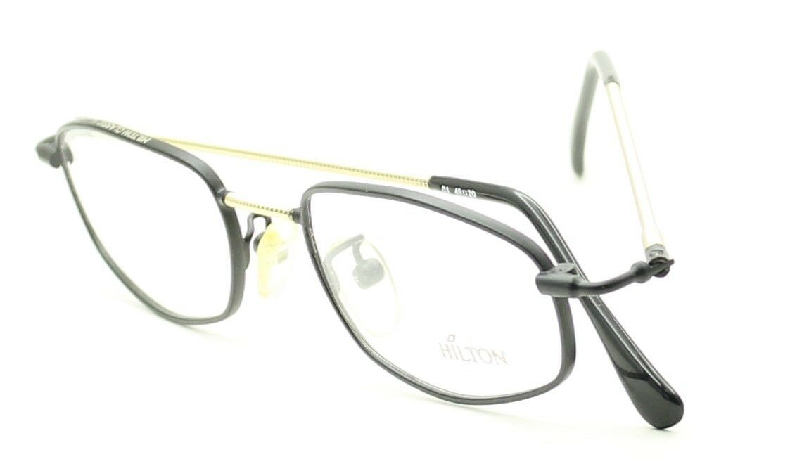 Hilton Classic 14 OVAL Black 49x20mm FRAMES RX Optical Glasses Eyewear Italy New