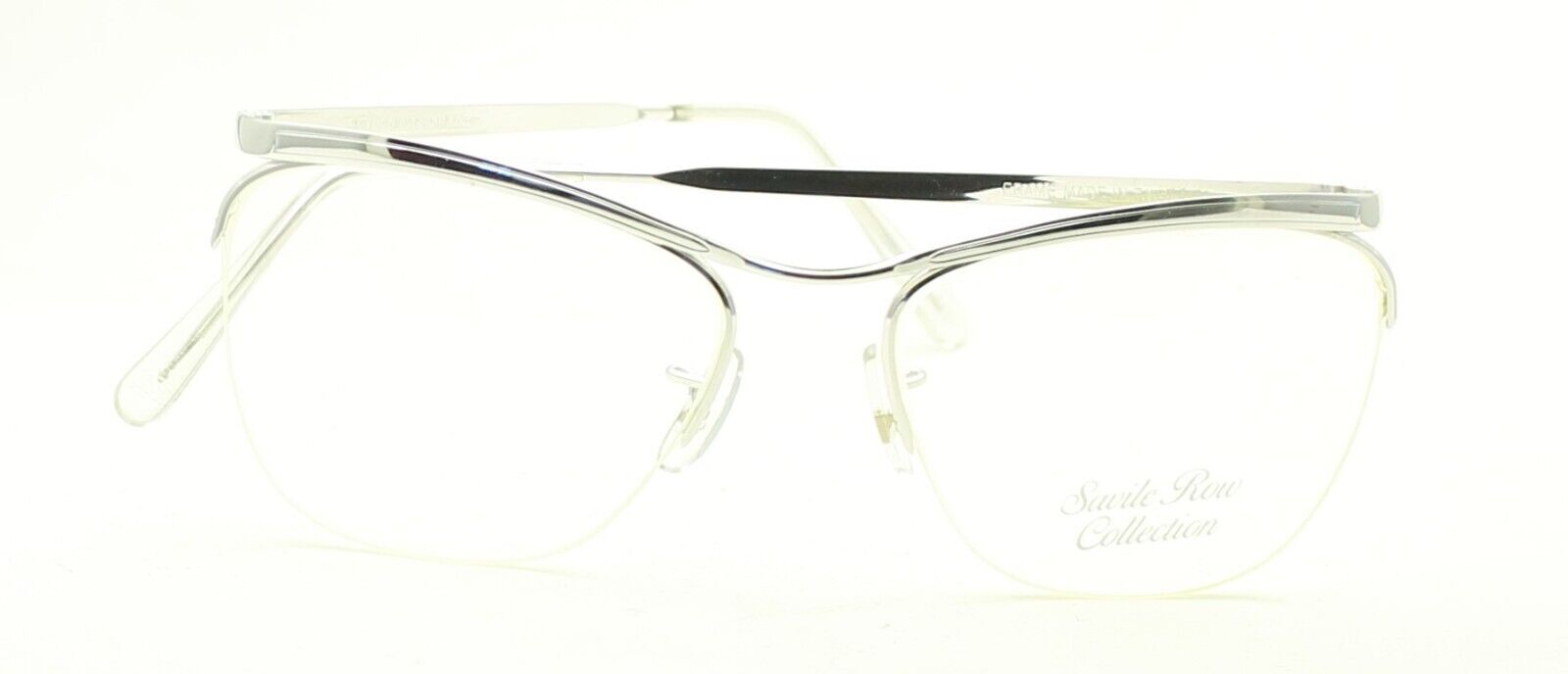 SAVILE ROW Dominor Supra Rhodium 52x20mm FRAMES RX Optical Glasses Eyewear - NOS