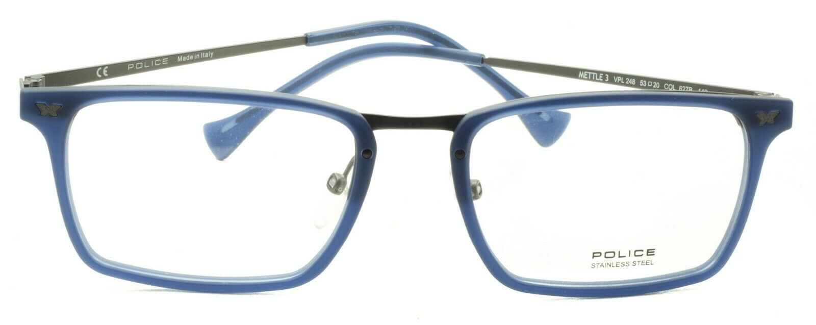 POLICE METTLE 3 VPL 248 COL. 627B 53mm Eyewear FRAMES Glasses RX Optical - New