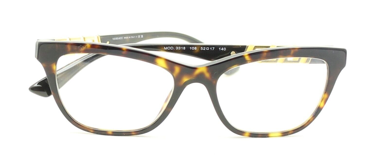 VERSACE 3318 108 52mm Eyewear FRAMES Glasses RX Optical Eyeglasses New - Italy