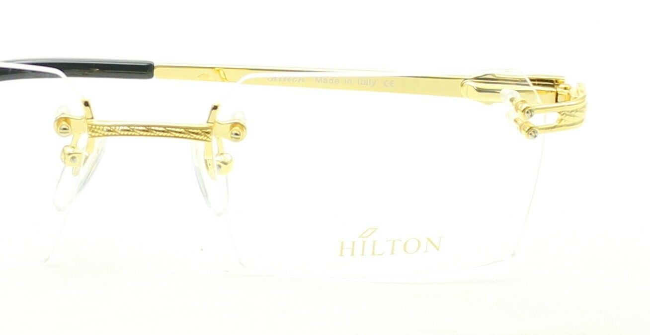 Hilton Eyewear Vintage Monaco 305R 2 24KT 56x19mm FRAMES RX Optical Glasses NOS