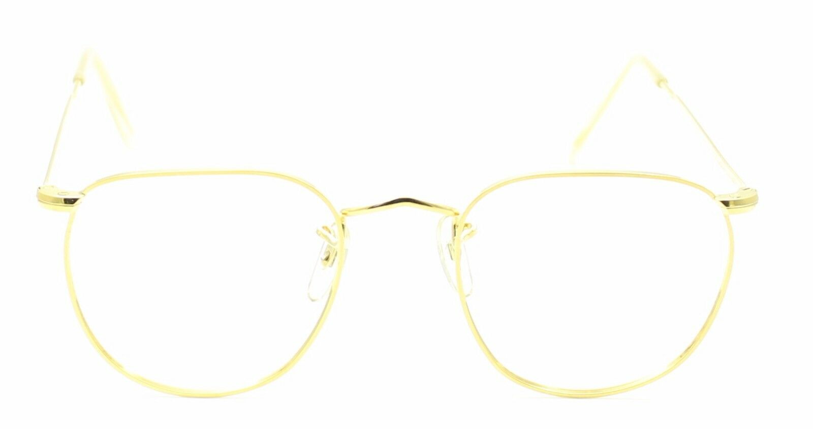 B.O.I.C. (SAVILE ROW) ENGLAND Gold 46x20mm PANTO Quadra RX Optical EyeglassesNOS