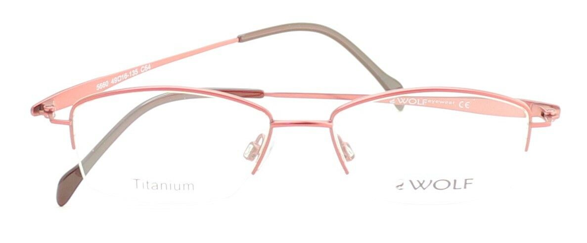 WOLF EYEWEAR 5660 C64 Titanium FRAMES RX Optical Glasses Eyeglasses New -TRUSTED