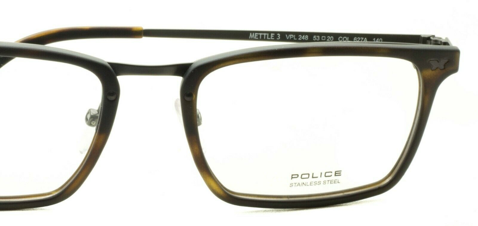 POLICE METTLE 3 VPL 248 COL. 627A 53mm Eyewear FRAMES Glasses RX Optical - New