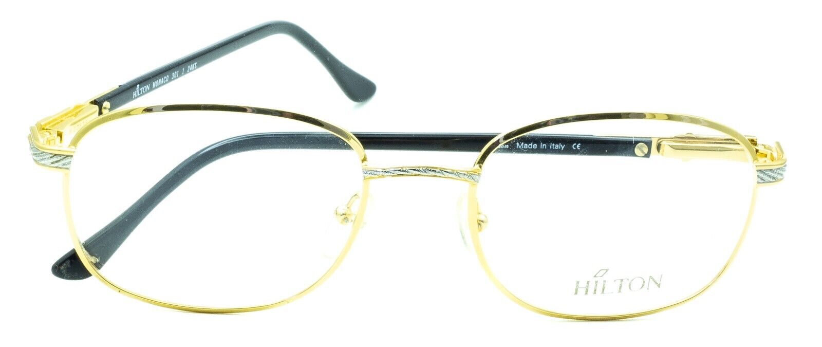 Hilton Eyewear Vintage Monaco 301 1 24KT 54x20mm FRAMES RX Optical - New Italy