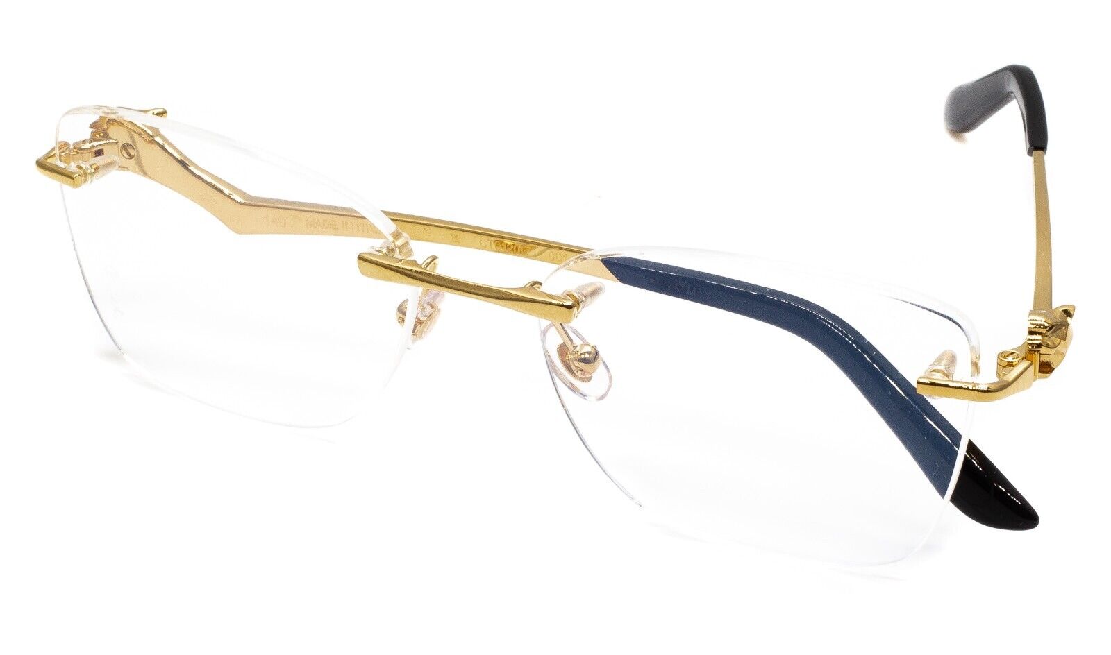 CARTIER CT0120O 001 57mm Gold Eyewear FRAMES RX Optical Glasses - New Italy