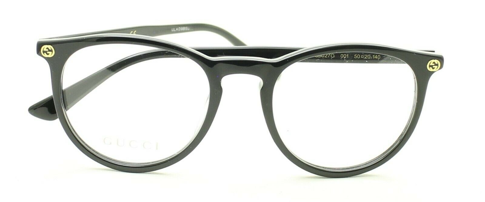 GUCCI GG 0027O 001 50mm Eyewear FRAMES Glasses RX Optical Eyeglasses New - Italy