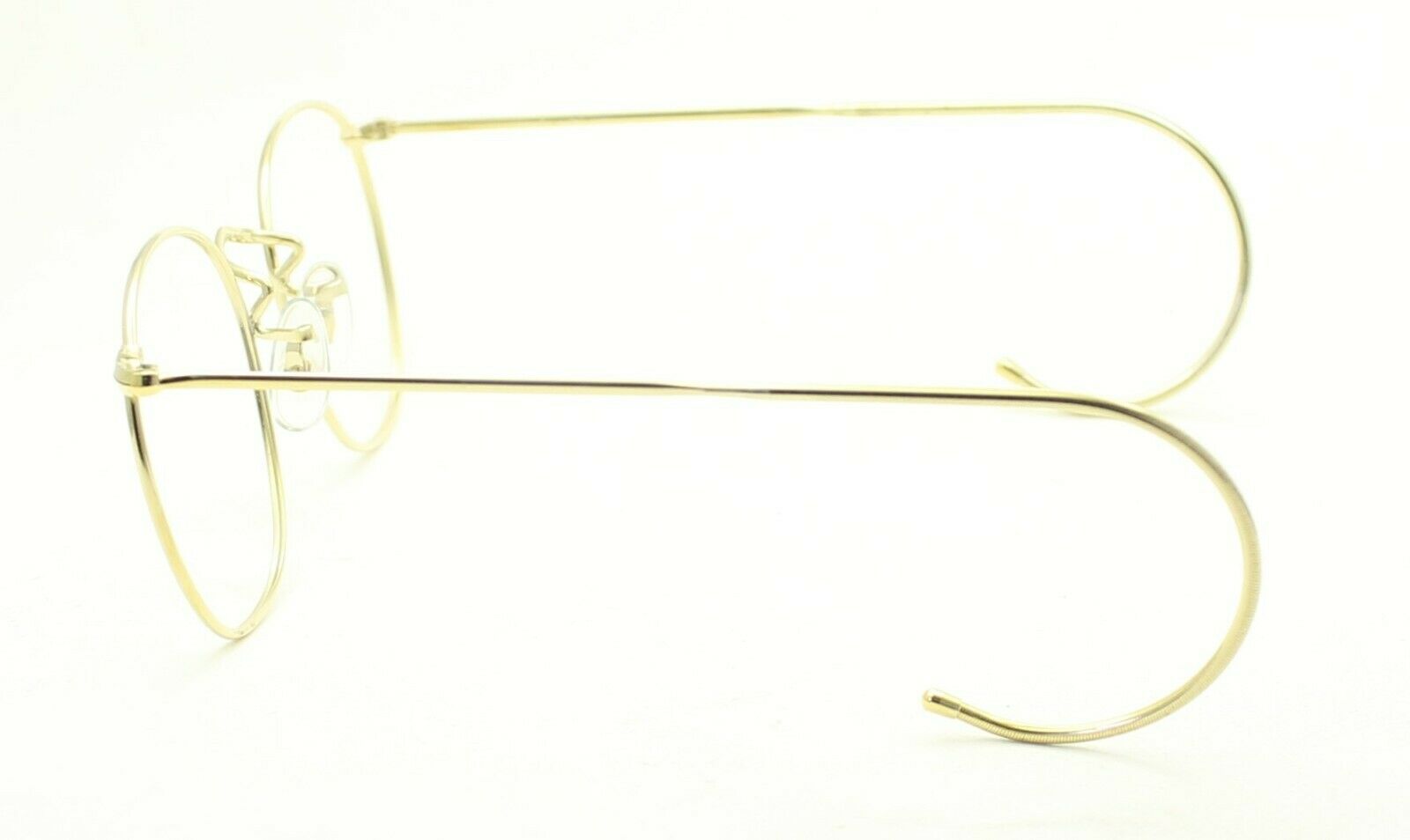 SAVILE ROW ENGLAND Gold 48x18mm PANTO Quadra RX Optical Eyeglasses Frames - NOS