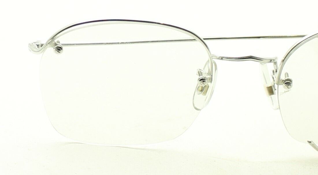 SAVILE ROW ENGLAND Rimway Rhodium 49x 20mm Eyewear FRAMES RX Optical Eyeglasses