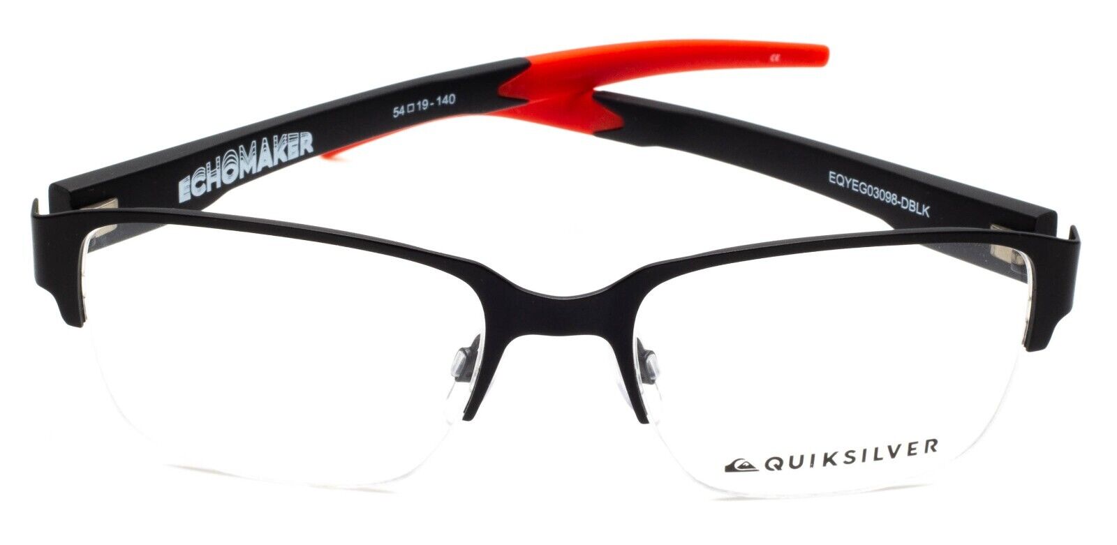 QUIKSILVER EQYEG03098-DBLK ECHOMAKER 54mm RX Optical FRAMES Glasses Eyewear New