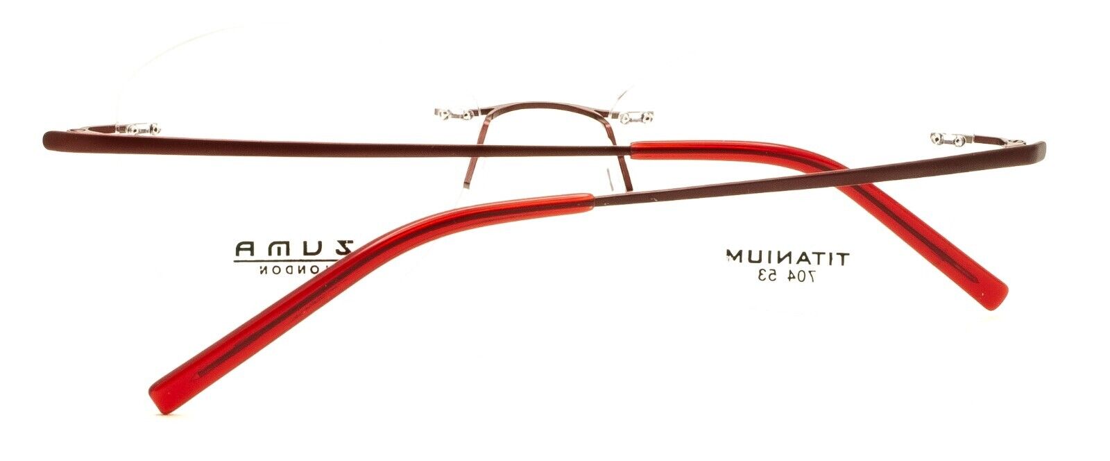 ZUMA LONDON 704 TJ Red 53mm Titanium Eyewear FRAMES RX Optical Eyeglasses New