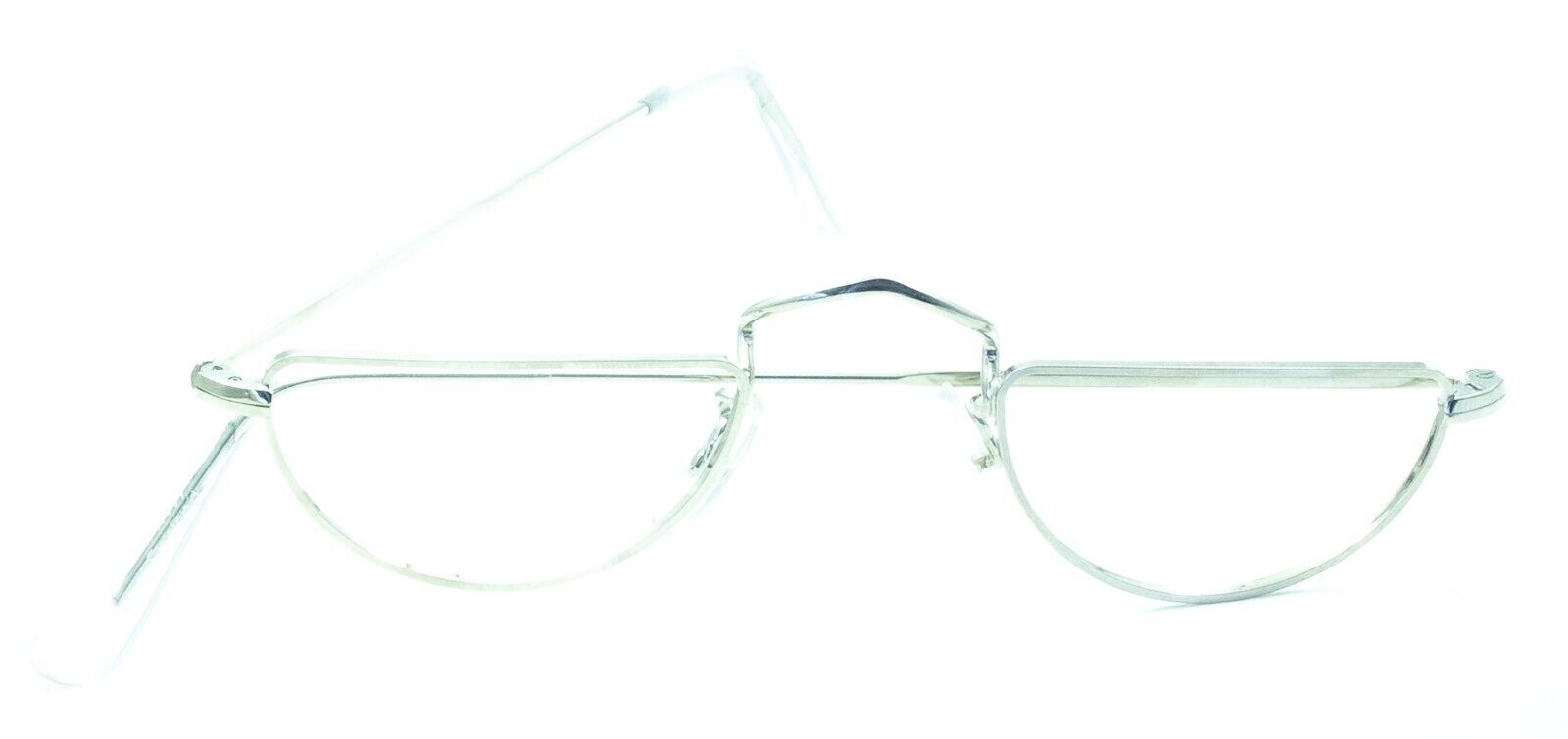 SAVILE ROW ENGLAND 10KT GF Rhodium Half Eye 42x22mm FRAMES RX Optical Glasses