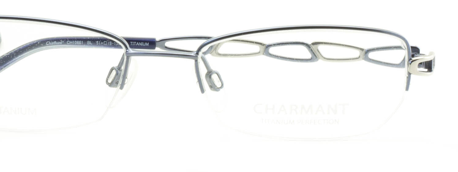 CHARMANT CH10861 BL Titanium Eyewear FRAMES RX Optical Eyeglasses Glasses - New