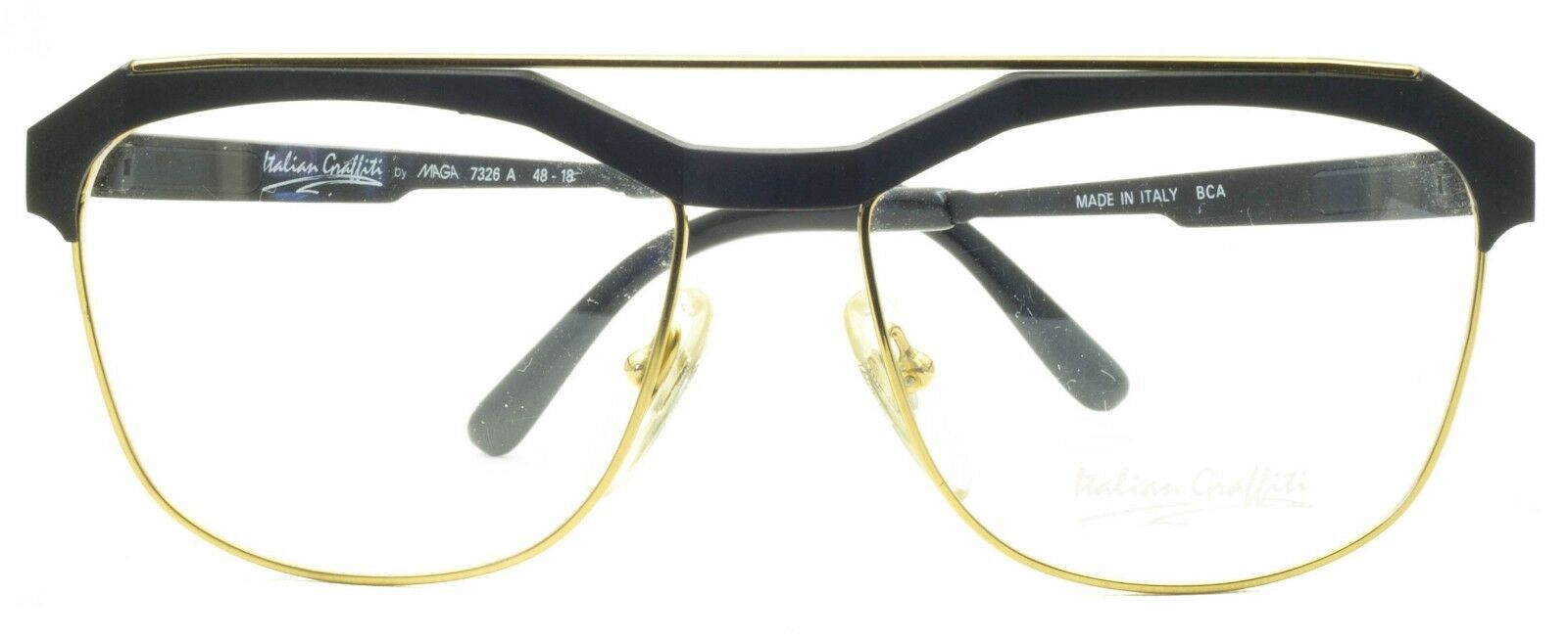 MAGA 7326 A Italian Graffiti Vintage RX Optical Frames Eyeglasses Italy - NOS