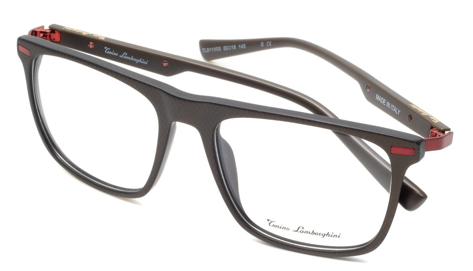 Tonino Lamborghini TL911 V03 55mm Eyewear RX Optical Glasses Frames - New Italy