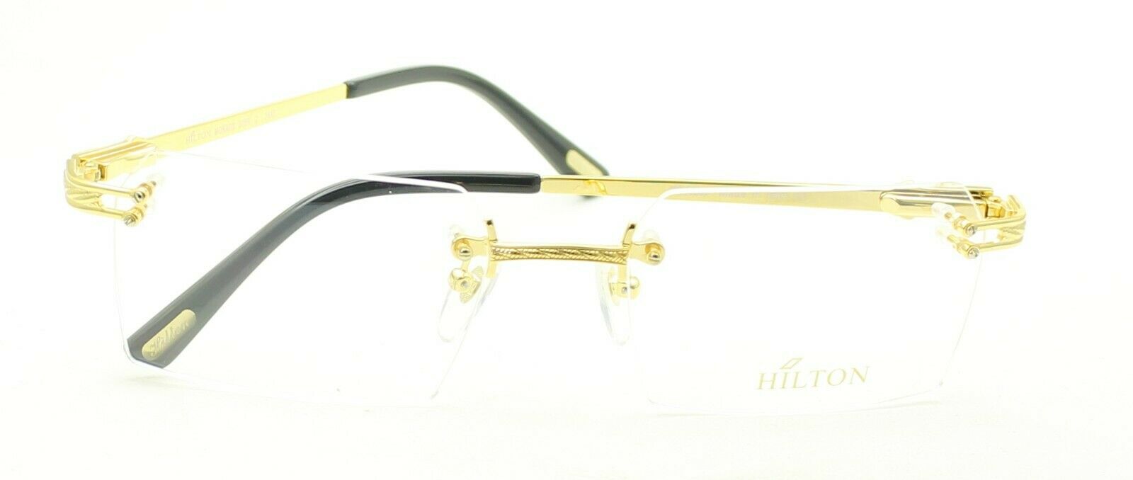 Hilton Eyewear Vintage Monaco 305R 2 24KT 56x19mm FRAMES RX Optical Glasses NOS